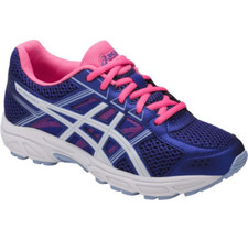 ASICS Girl's GS GEL-Contend 4 Blue Purple/White/Pk Running Shoes-Size 6/7 NWB