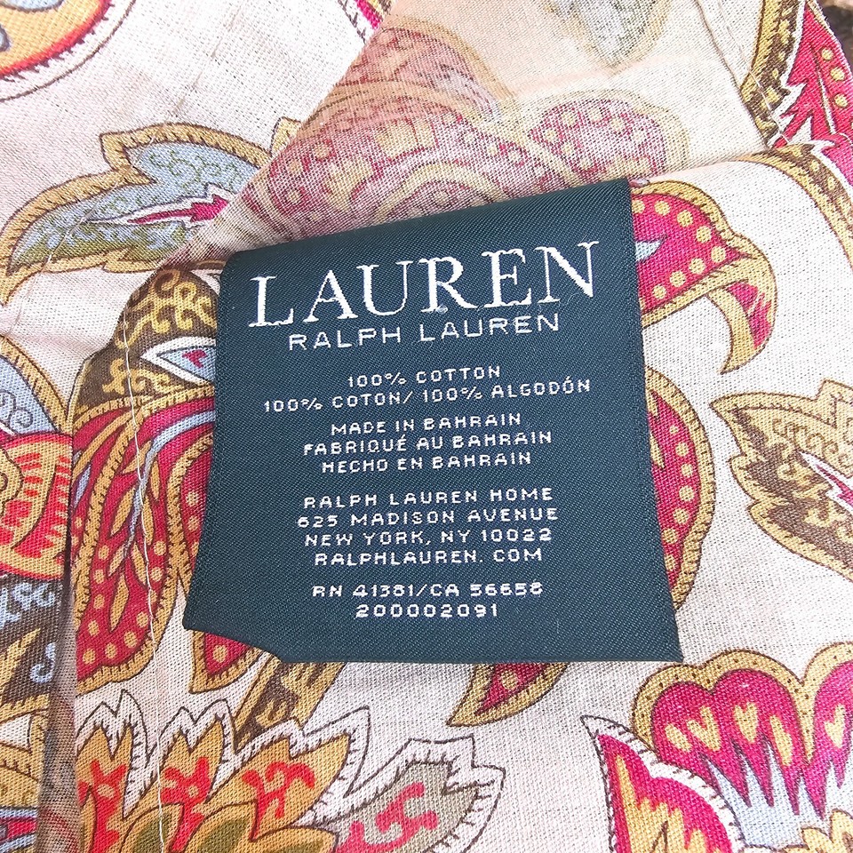 VTG Ralph Lauren Chapman Jacobean Pillowcases Shams 28 x 23 Set Paisley