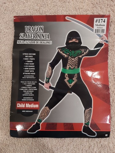Smiffys Deluxe Dragon Ninja Costume Für Kinder (4-6 Jahre) - Inkl. Oberteil Mit EVA-Brust, Kapuze & Hose