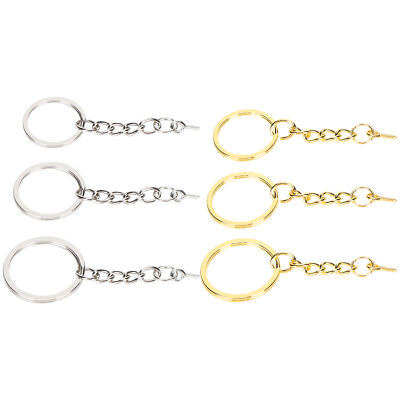 10pcs Key Ring Alloy Key Chain Ring Parts With Screw Eye Pin
