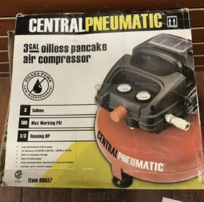 CENTRAL PNEUMATIC AIR COMPRESSOR 100-PSI / 3-GALLON MODEL #60737