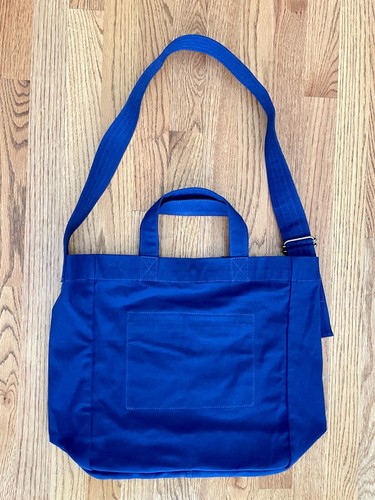 POLO Ralph Lauren Navy Blue 17”x14” Canvas Tote Bag Handles & Shoulder Strap NWT - Picture 5 of 11