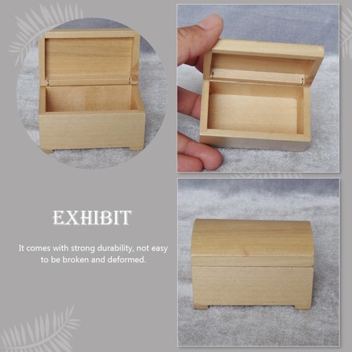 Miniature Wooden Wooden Chest Box Miniature Treasure Box Nursery Pretend Toy - 第 2/12 張圖片