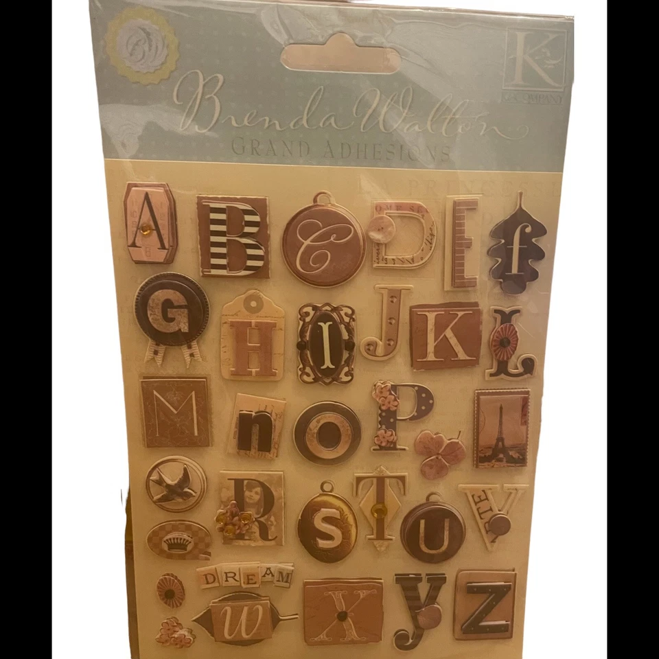 Juego de 6 pegatinas adornos alfabeto aves náuticas flores 3 dimensiones Foto 4 de 4