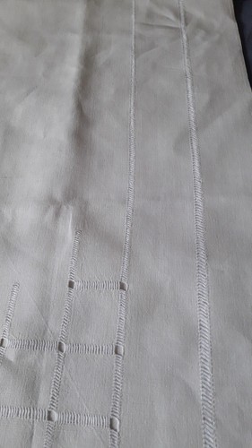 N18 Ancien drap en lin brodé monogramme MC jours & retour 202x312cm Ann 20/30 - Imagen 4 de 17