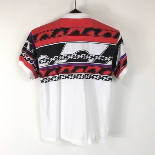 Vintage Le Coq Sportif Poloshirt mit geometrischem Druck Damen Small Sports Active - Bild 5 von 11