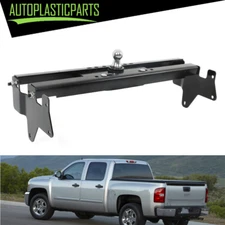 Black Rear Complete Underbed Gooseneck Trailer Hitch For 01-10 GMC Sierra 2500HD