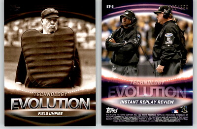 2019 Topps Series 2 Evolution ET-3 Black /299 INSTANT REPLAY REVIEW/FIELD UMPIRE