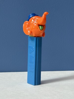 Vintage PEZ Dispenser Circus Elephant Blue Orange No Feet