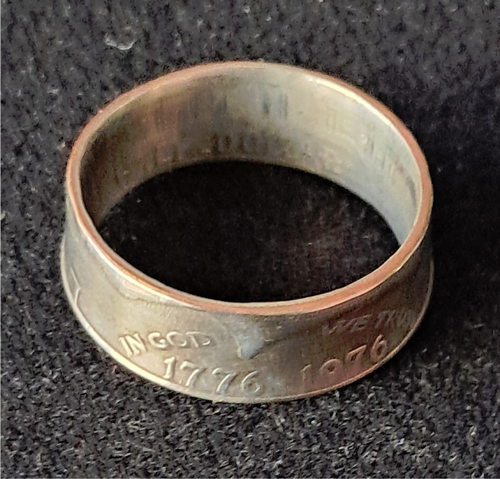 Coin Ring 1976 Bicentennial Kennedy Halbdollar - Größe 23 mm -Diamond Jim Tyler - Bild 3 von 4