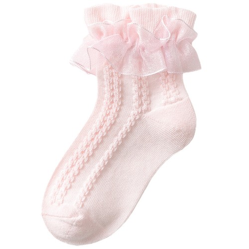 6 Pairs Baby Girls Lace Ruffle Frilly Cotton Socks Kids Dance School Ankle Socks - Picture 13 of 21