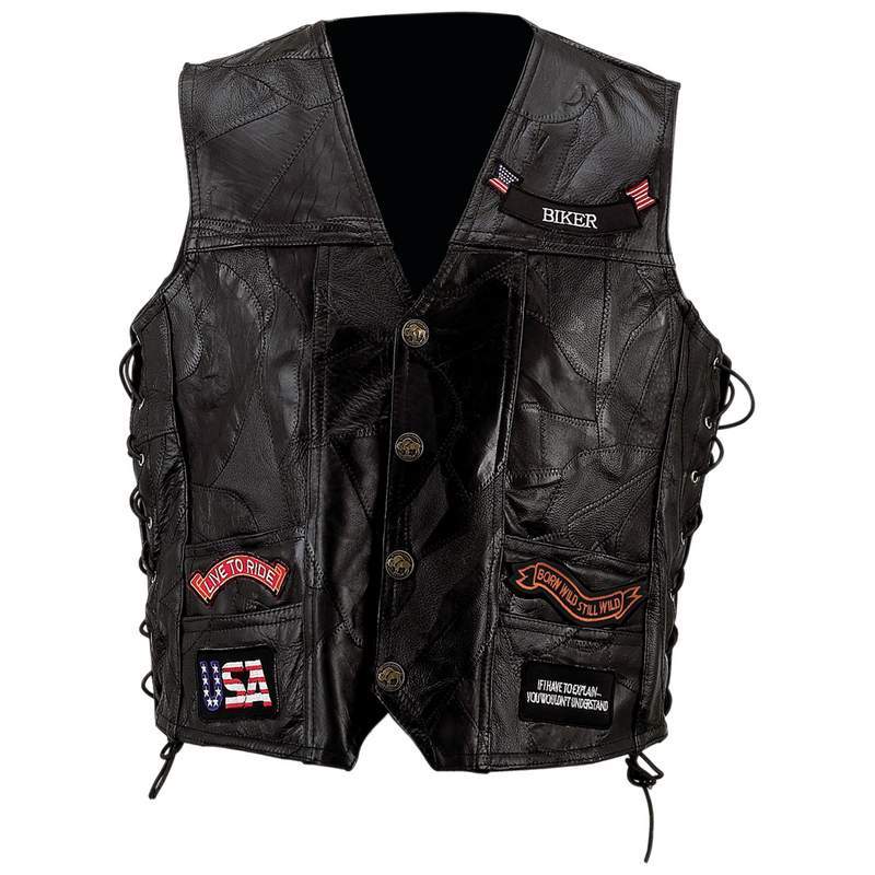 AMBUSH leather vest jacket ブラック M レザー Amazon.com: Men's rocker leather vest in black with collar