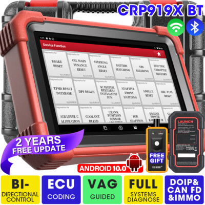 LAUNCH X431 CRP919X BT PRO Car OBD2 Bidirectional Diagnostic Scanner Key Coding