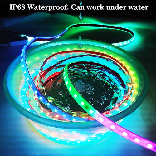 12V 24V WS2811 5050 RGB LED Pixel Strip Light Addressable IP68 Dual Signal 4Pin - Picture 5 of 11