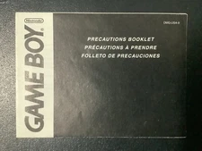 GameBoy Precautions Booklet DMG-USA-9 Nintendo Insert Only