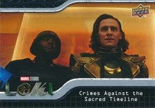 #2 CRIMES AGAINST TIMELINE 2023 Upper Deck Marvel Loki TOM HIDDLESTON HUNTER B15