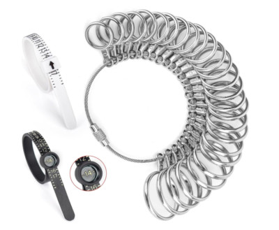 Ring Sizer Measuring Tool Set   27 Pcs Ring Sizing Kit (0-13) with Half Sizes