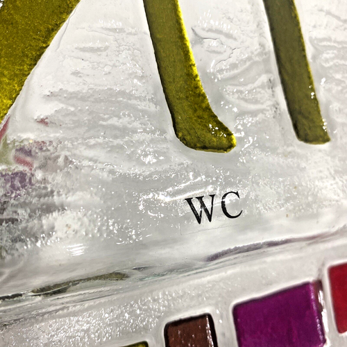 Silvestri Fused Glass Platter VINO Serving Tray by Lori Siebert Wine Cocktails - Picture 6 of 9