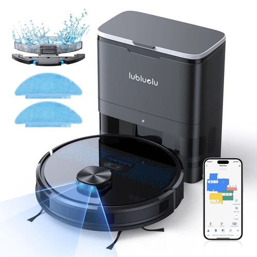 Lubluelu SL60 Plus Saugroboter mit Wischfunktion Absaugstation Lasernavigation