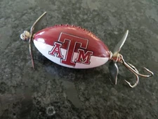 Custom NCAA Football Fishing Lure - 3 inch Dual Props - TEXAS A&M