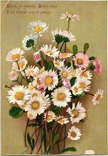 c1880 GREAT A&P TEA CO NEW YORK BAKING POWDERF FLOWERS AD TRADE CARD 40-100