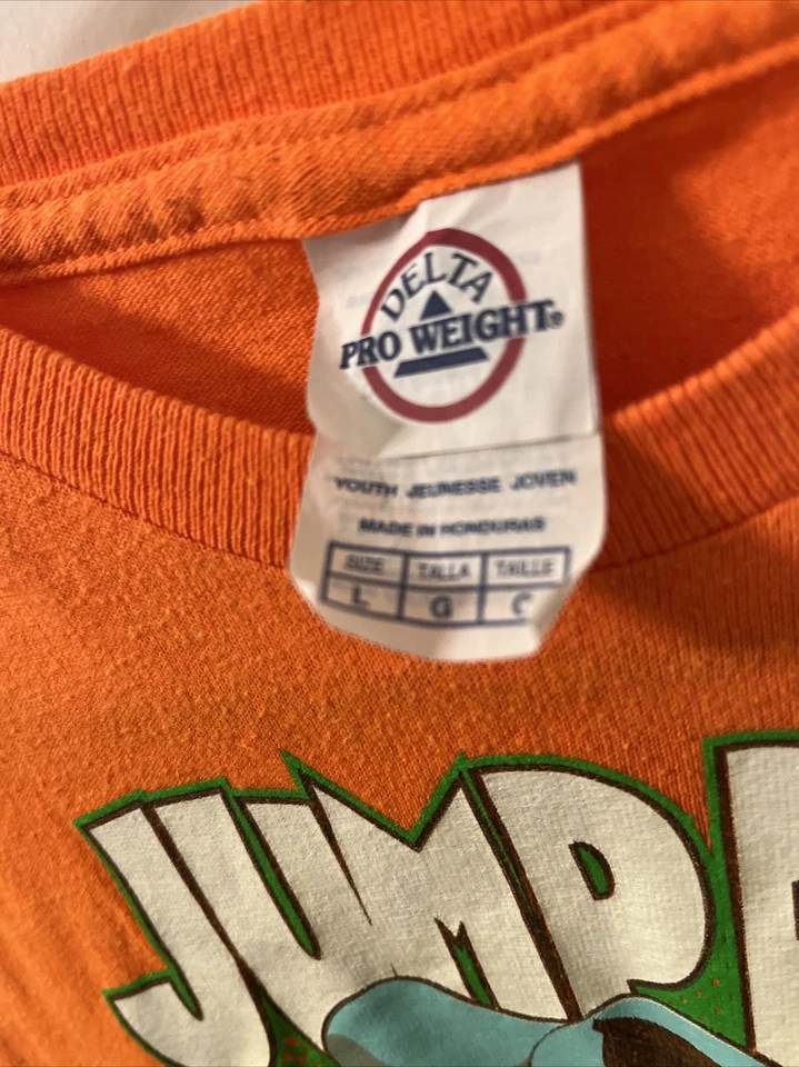 Delta Boys Graphic Short Sleeve T-Shirt Size Large Orange - Image 3 of 4