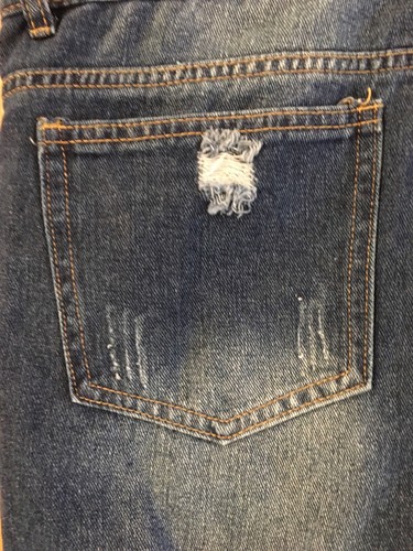 Neu AVA KOSTÜM blaue Jeans Denim Latzhose Etikett Large - tatsächliche Größe 36 W x 30 L  - Bild 6 von 12