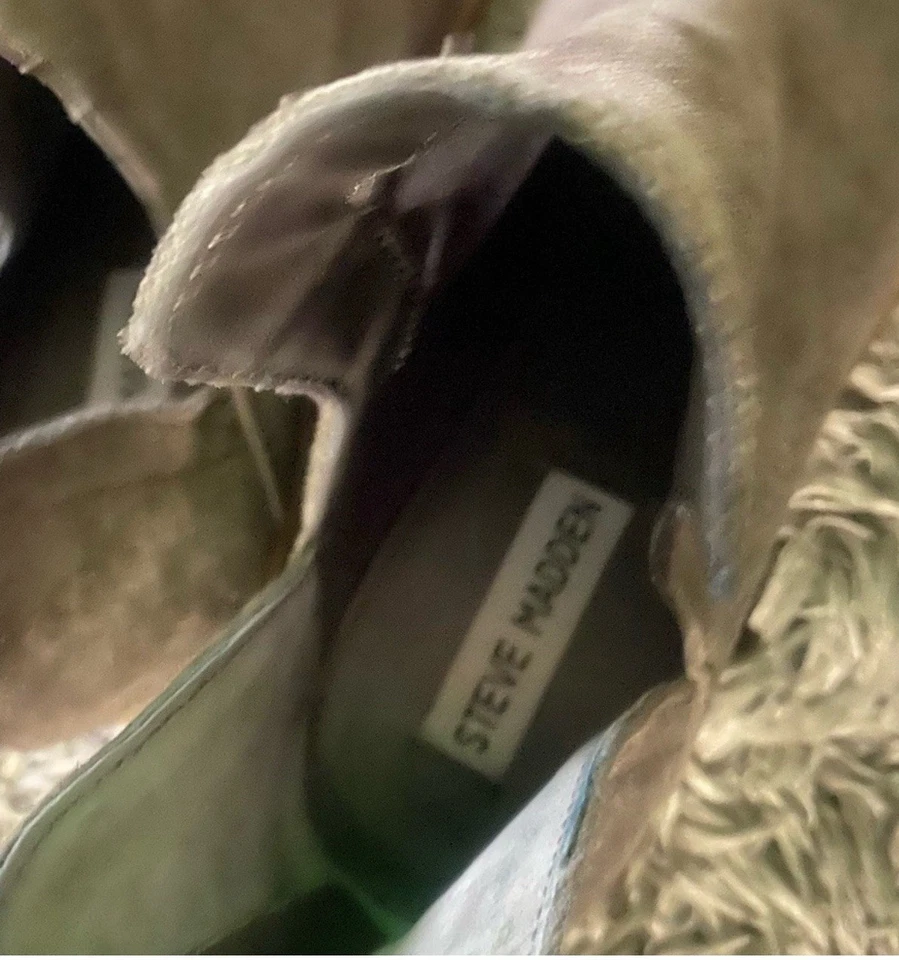 STEVE MADDEN Women's Suede Ankle Boots - Gray size 7 - Image 4 of 4