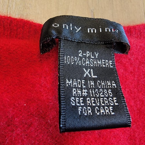 Only Mine Pullover 100% 2-fädig Kaschmir rot V-Ausschnitt Mädchen Gr. XL - Bild 2 von 7