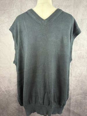 CHAPS Ralph Lauren Pullunder Strickweste XL Schwarz 100% Baumwolle Vintage 001