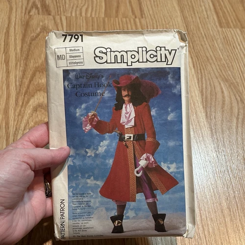 Vintage Simplicity Walt Disney Captain Hook costume sewing pattern