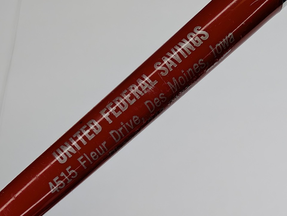 c1970s Des Moines, Iowa United Federal Savings Bank Advertising Pen UFS ...