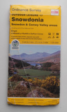 OS Ordnance Survey Outdoor Leisure 17 Snowdonia, Snowdon & Conwy Valley - 1996