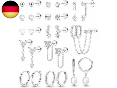 Adramata Ohrringe Gold Set Chirurgenstahl Ohrringe für Damen Hypoallergen 