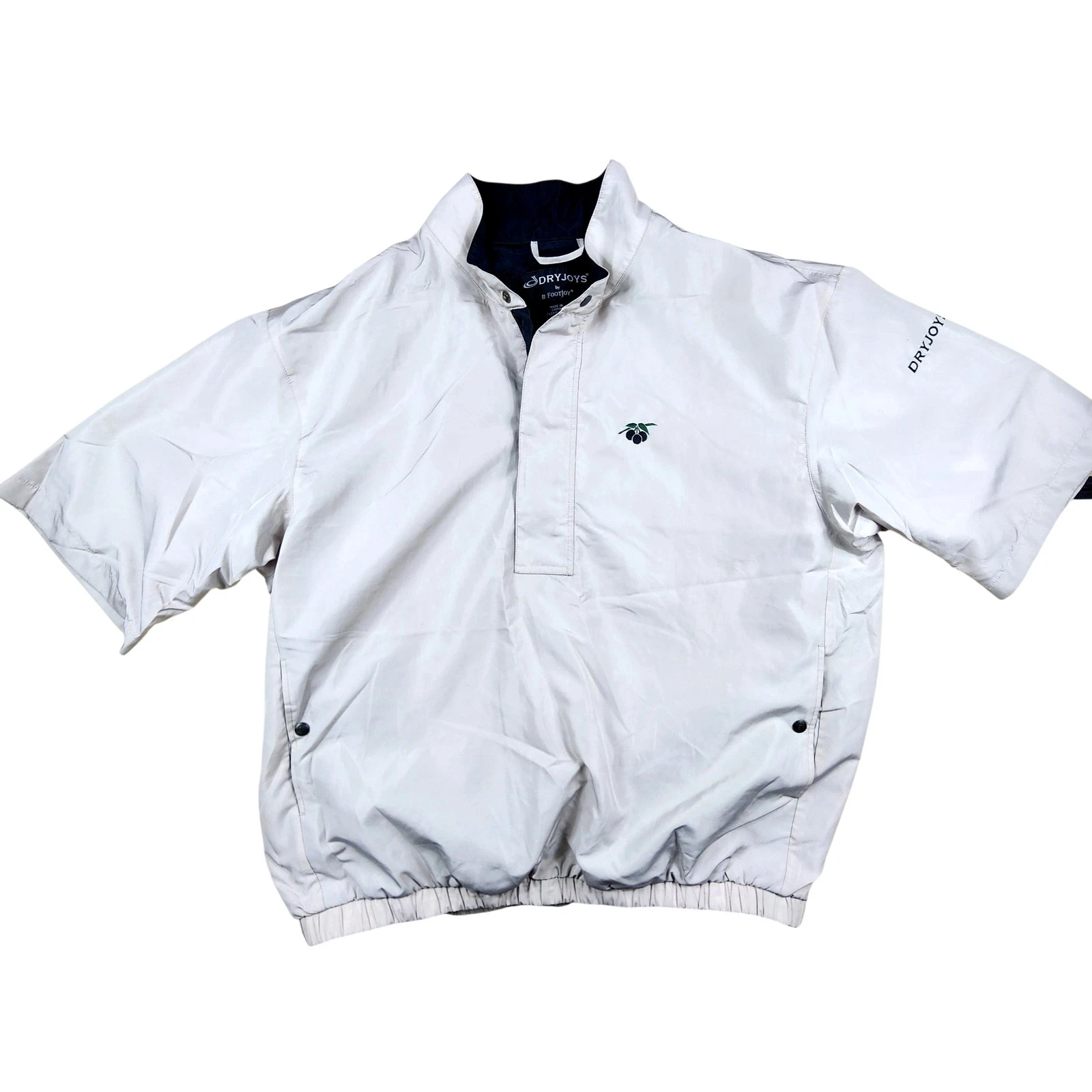 DRYJOYS By FootJoy Jacket Mens L Beige Windbreaker Lined Golf Water Resistant SS