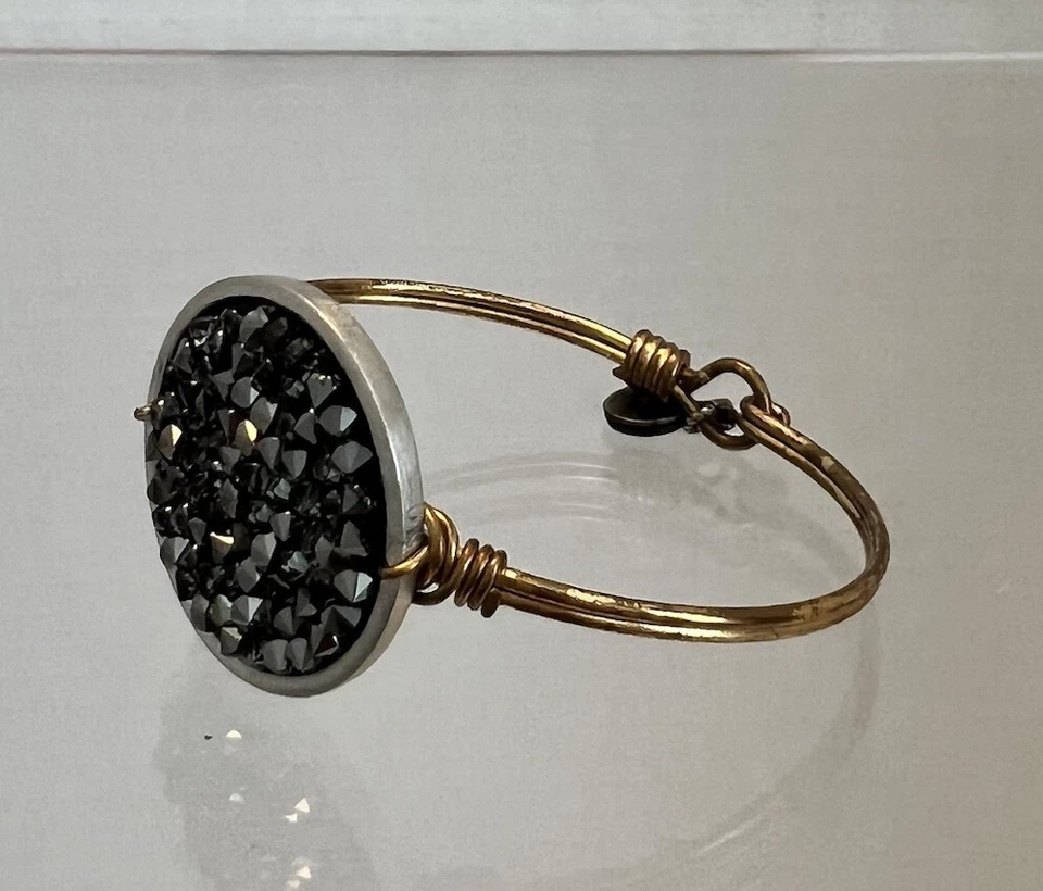 Brazalete Luca & Danni Negro Swarovski Cristal Envoltura de Alambre Cierre de Gancho y Lazo Foto 2 de 4