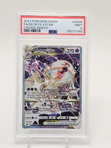 POKEMON DEOXYS VSTAR 2023 CROWN ZENITH GALARIAN GALLERY RARE #GG46 PSA 9 Q4856