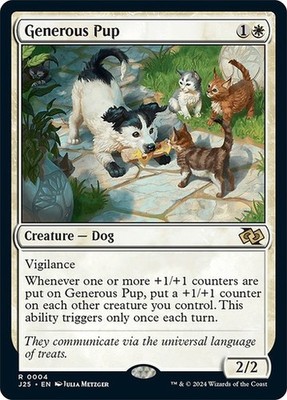 MTG - Generous Pup - Foundations Jumpstart - Magic the Gathering