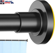 Heavy Duty 1" Black Shower Curtain Rod 31 to 80 Inch,Adjustable Stainless Steel