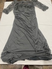 Azazie Women's Bridesmaid Dress Size A18 Gray Chiffon NWT