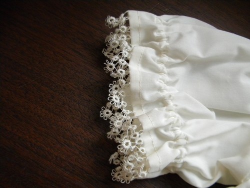 Vintage Handarbeit Baby Mädchen Kleid Taufkleid - Bild 9 von 18