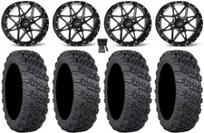 ITP Tornado 14" Wheels Black 28" Versa Cross V3 Tires Kawasaki Brute Force IRS