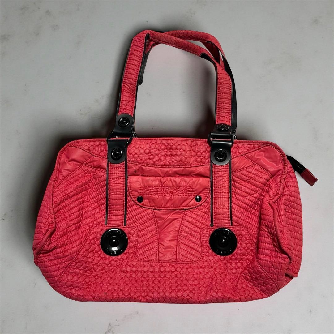 DIESEL Archive Metal Logo Bag Y2K Rare Black Shoulder Mini Boston Vintage