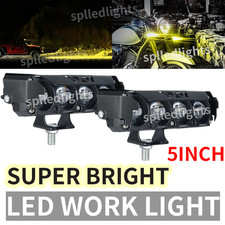 2x 120w 5 Led Cube Work Light Bar Yellow White Driving Fog Spot Pods Offroad 4 2x 120w 5 Led Cube Work Light Bar Yellow White Driving Fog Spot Pods Offroad 4