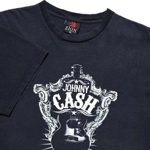 Vintage Johnny Cash T-Shirt Mens XL Zion Rootswear 2006 Coun 2000s vintage concert t-shirt, vintage, size XL, single stitch, B+ condition