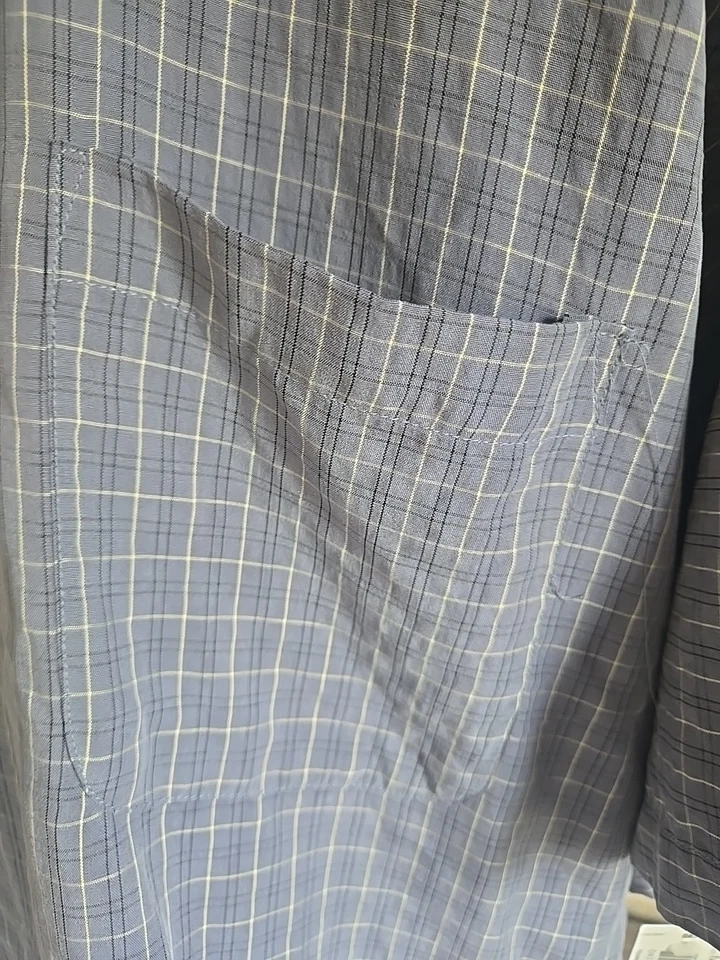 NWT-Ocean Current Mens Button Up Blue Striped Shirt Sz Med - Image 3 of 4