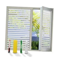 Window Privacy Film, Stripe Window, Film Static 17.5X78.7Inch Stripes Pattern