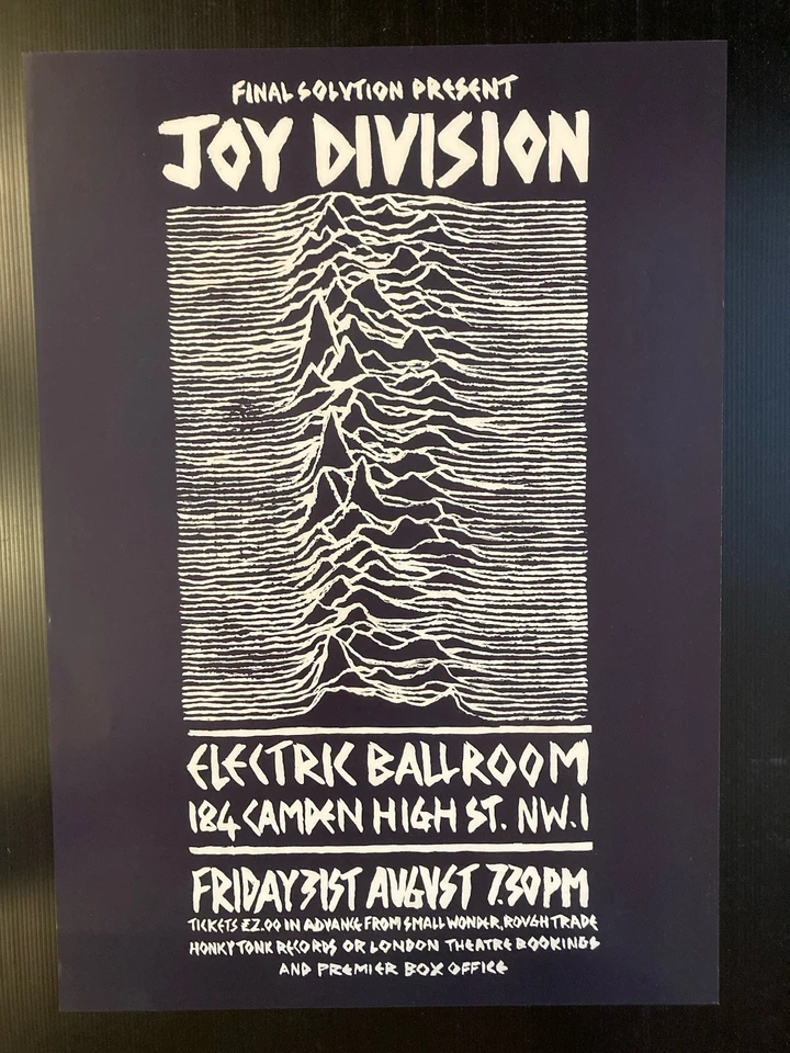 Joy Division poster - Live at Electric Ballroom London 79 new reprinted edition - Image 3 of 3