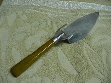 Vintage GREEN MARBLED BAKELITE pie/cake/desse...