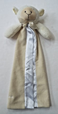 Stephan Baby White Lamb Sheep Security Blanket Lovey White Satin Trim WILLIAM